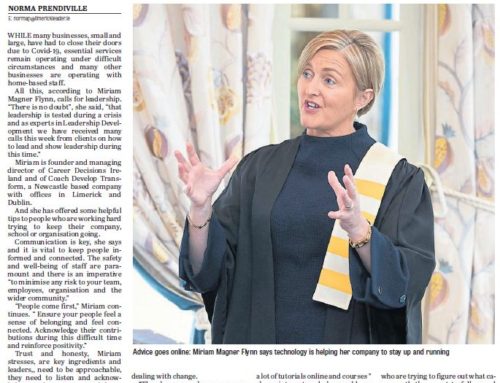 ‘Leadership is tested during a Crisis’ Miriam Magner Flynn CEO & Thought Leader
